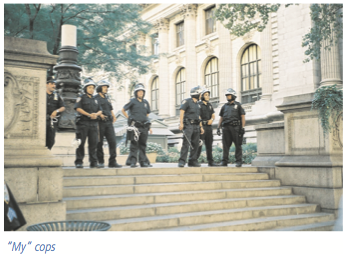 Cops at the NYC library